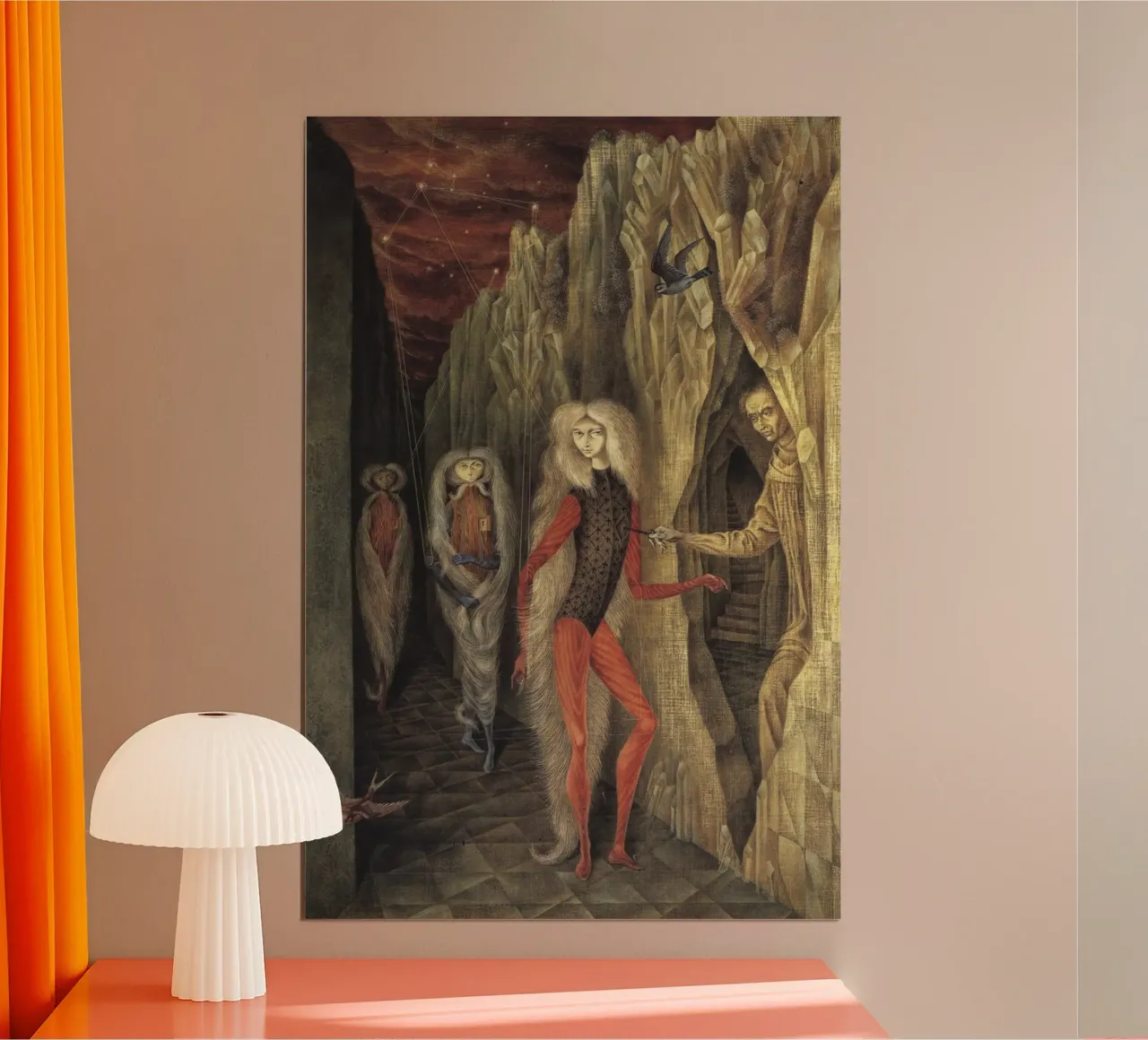Remedios Varo Ritratto del Dr. Ignacio Chávez poster con telaio in plastica da Kunze Gallery