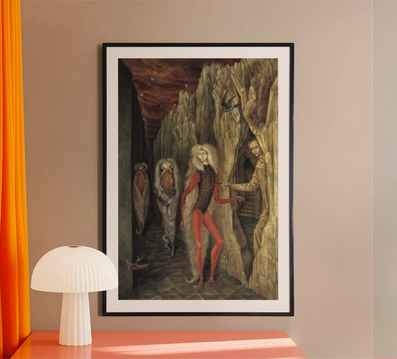 Remedios Varo Ritratto del Dr. Ignacio Chávez poster con telaio in plastica da Kunze Gallery