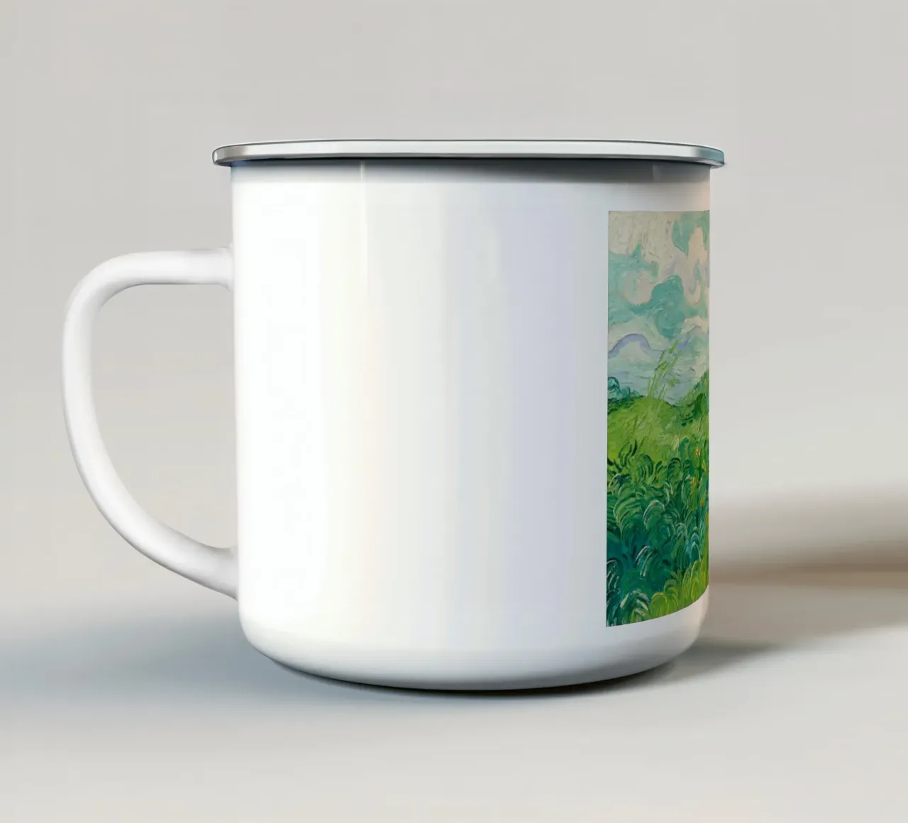 colline verdi tazza in smalto da cloud shop