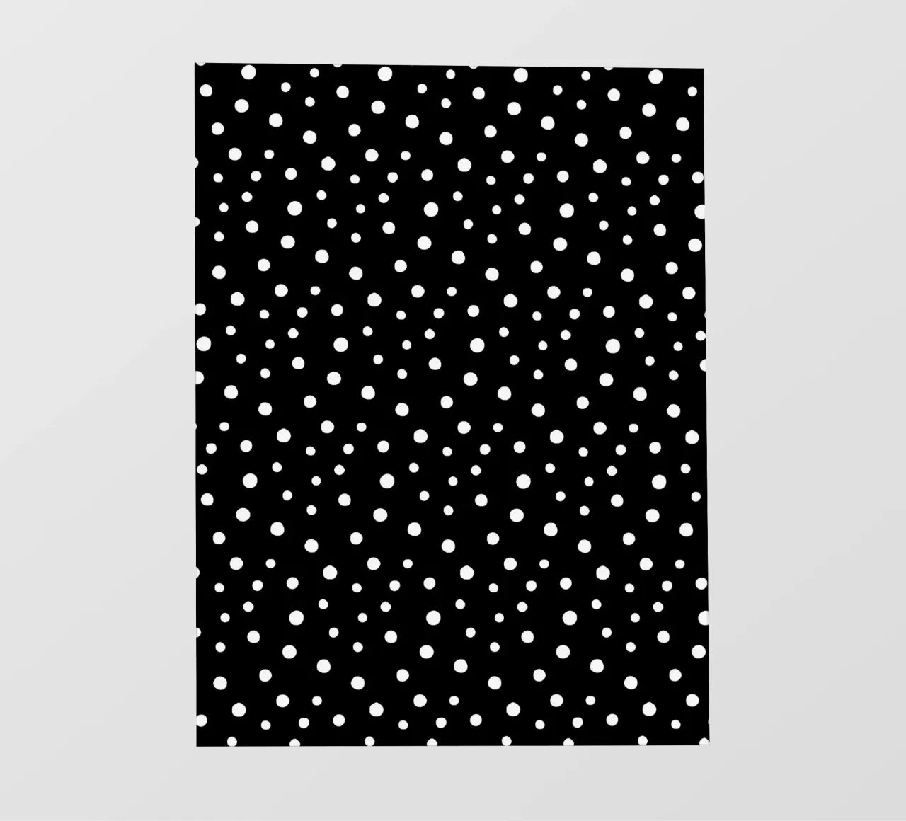 Minimal Chic Disegnato a mano a pois bianco su nero pellicola backlit da Beauty in Simplicity