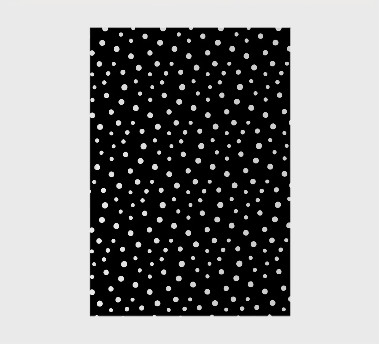 Minimal Chic Dessiné à la main Polka Dots | Blanc sur Noir carnet de notes de Beauty in Simplicity
