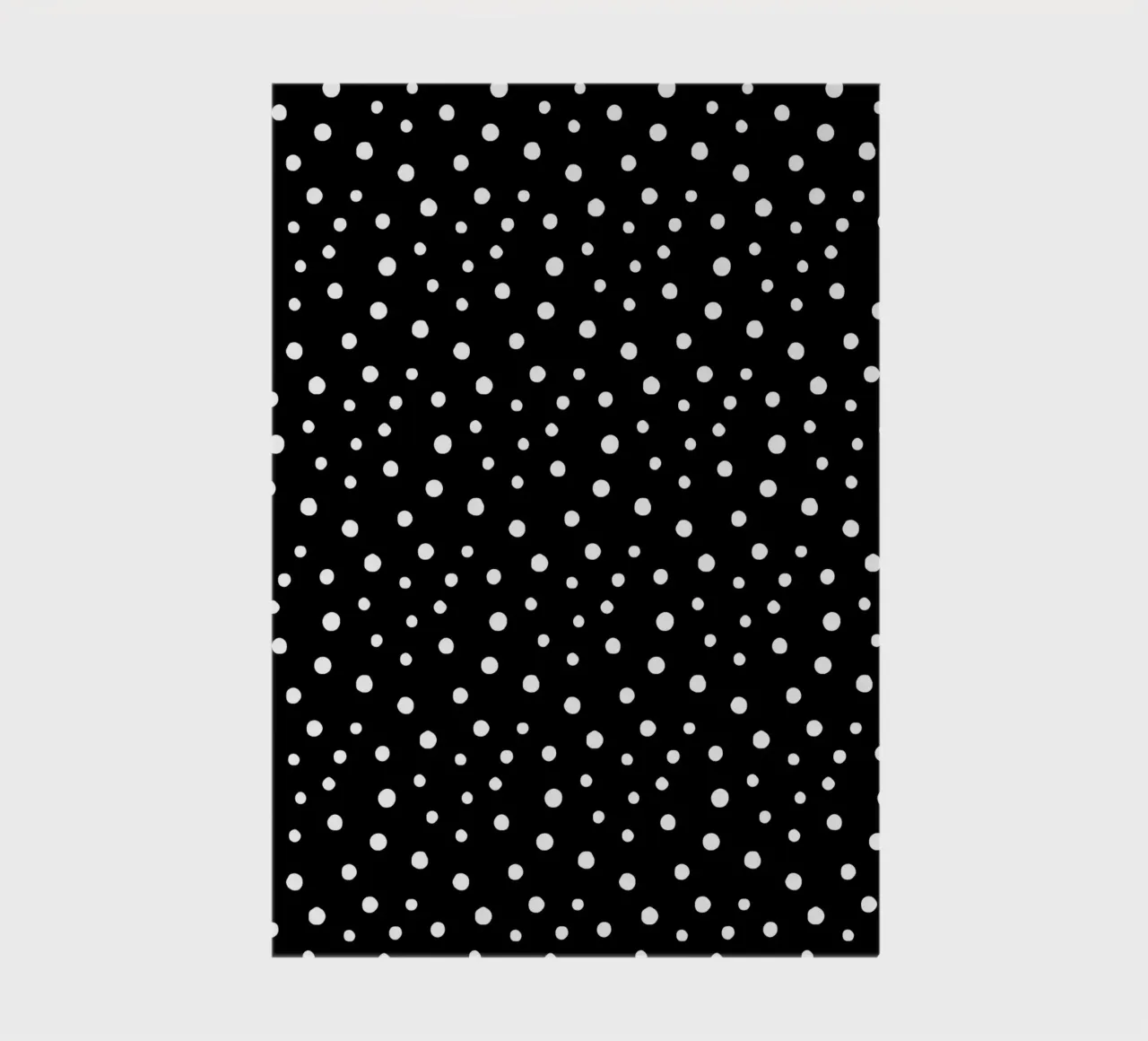 Minimal Chic Dessiné à la main Polka Dots | Blanc sur Noir carnet de notes de Beauty in Simplicity