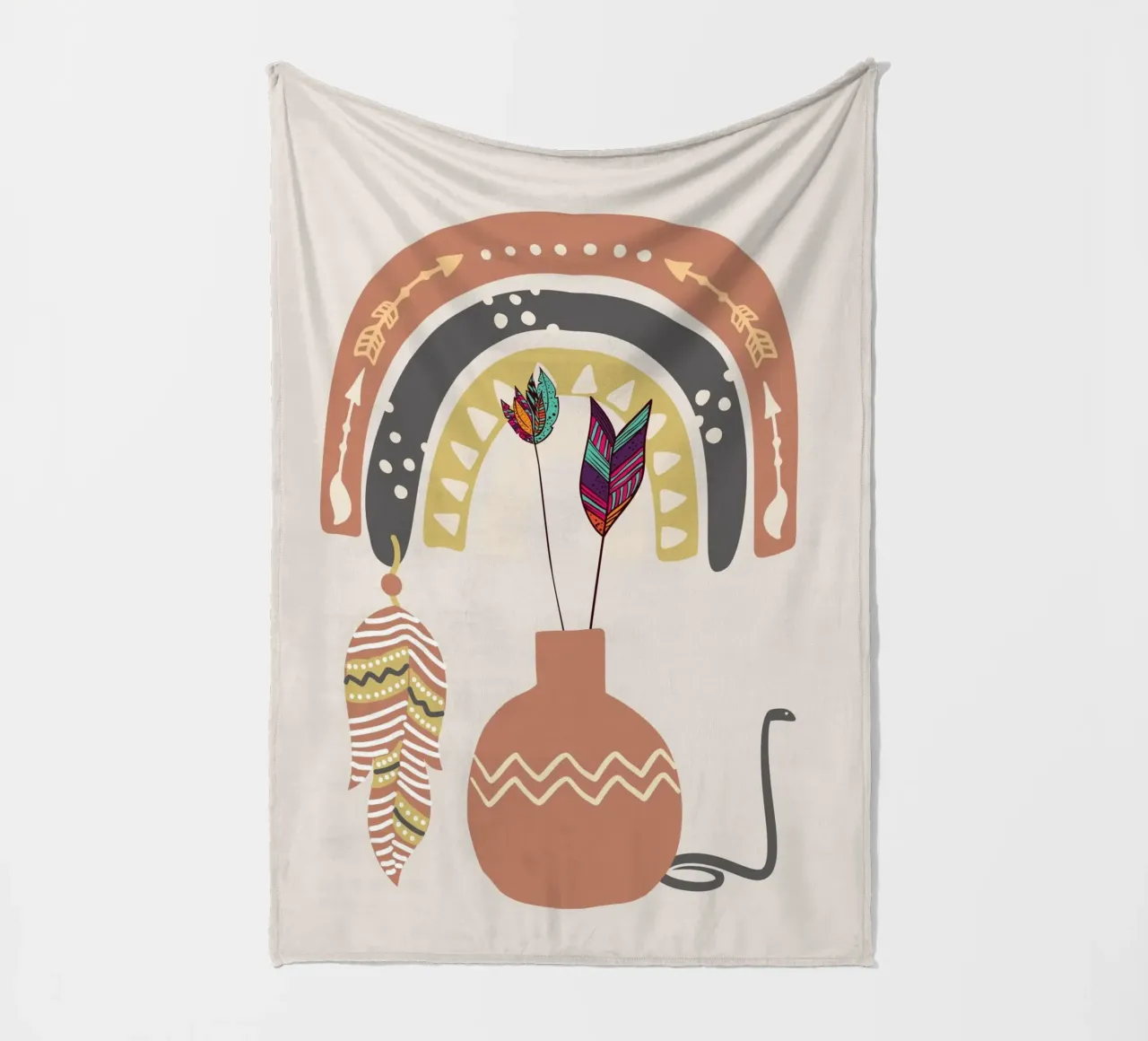 Boho-Eingeborene Fleecedecke von Little Dean