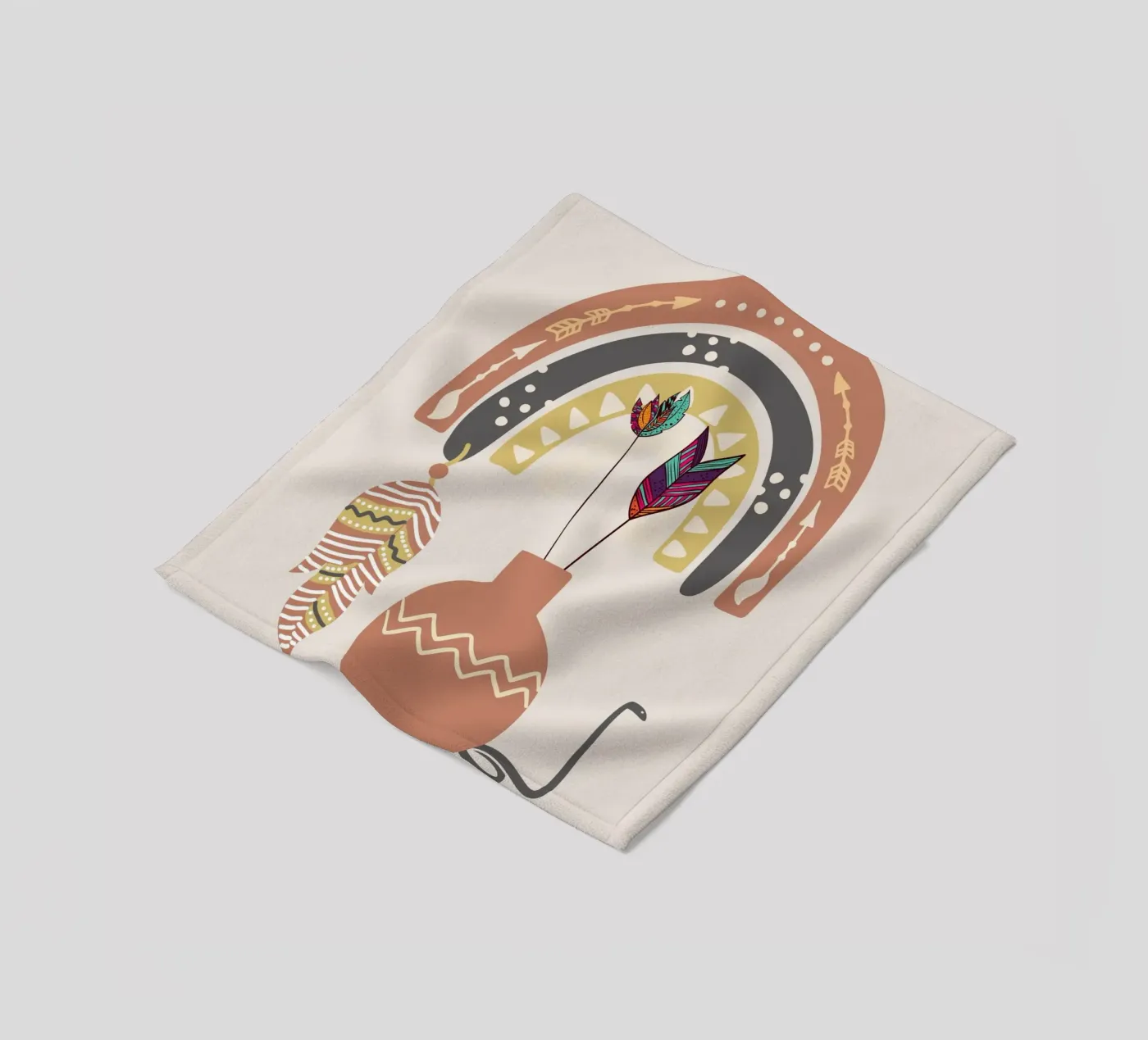 Boho native Fleecedecke von Little Dean