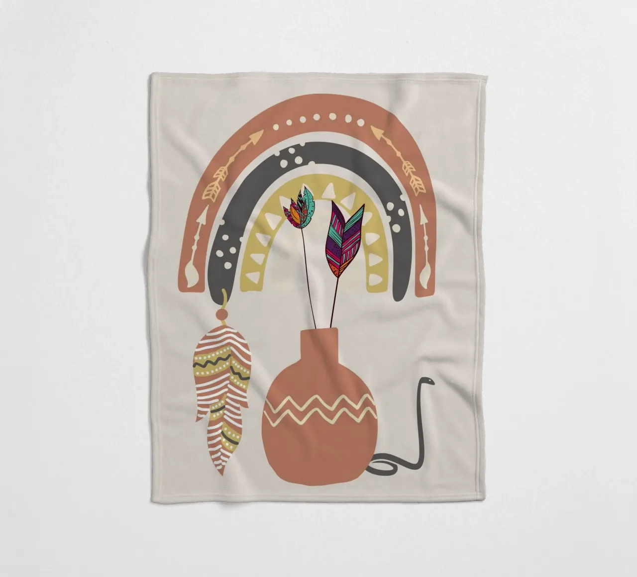 Boho-Eingeborene Fleecedecke von Little Dean