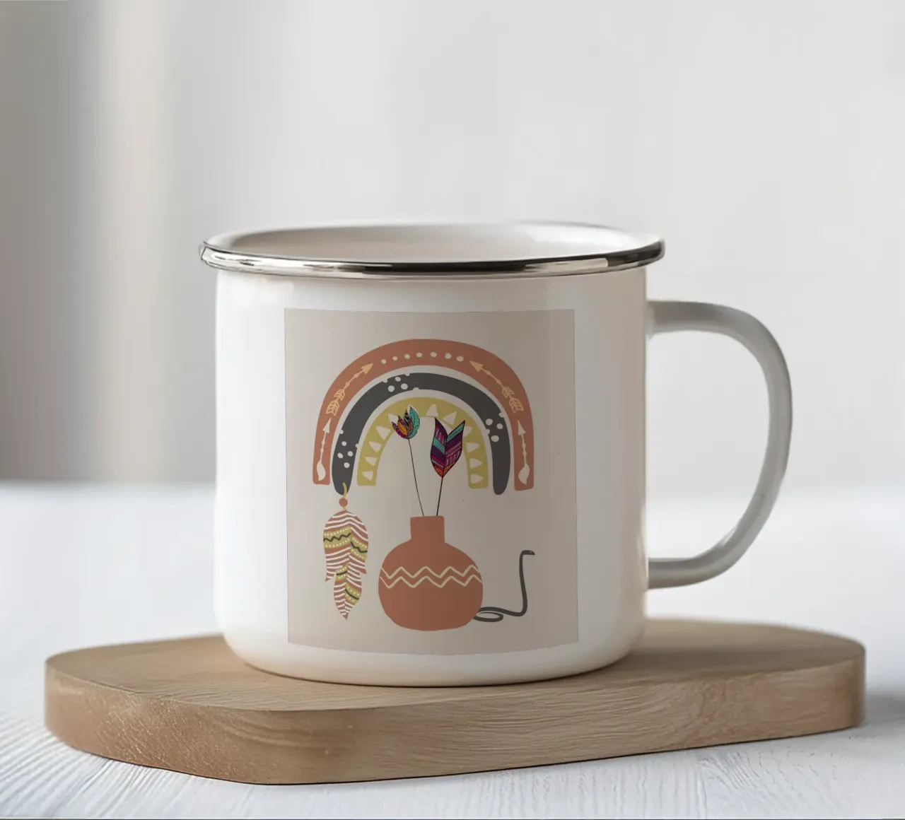 Nativo bohémien tazza in smalto da Little Dean