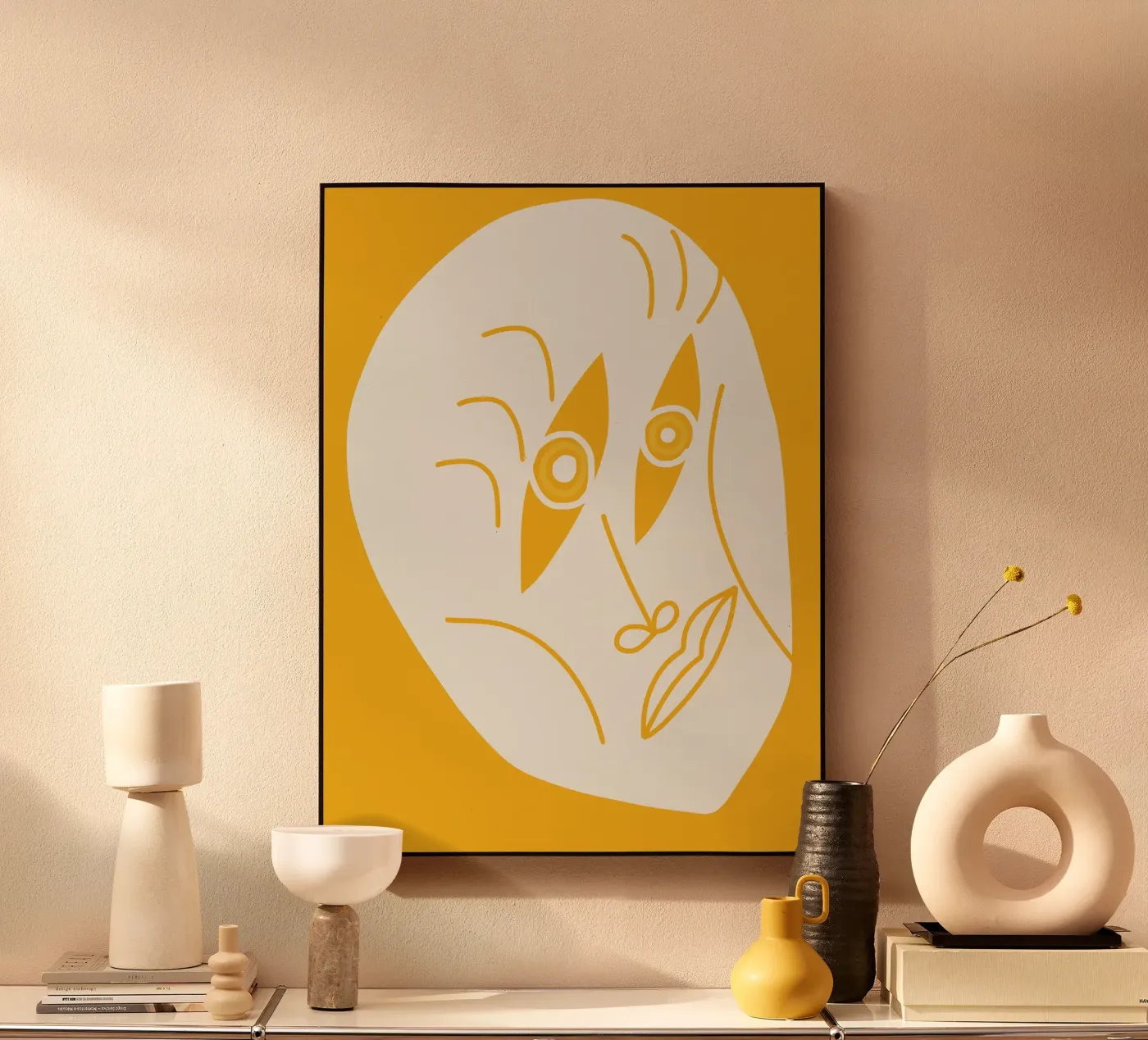 Quirky portrait acrylic glass by Little Dean