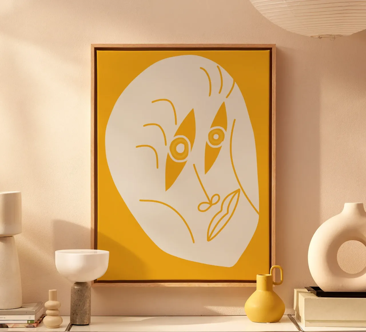 Eigenzinnig portret canvas met Baklijst van Little Dean