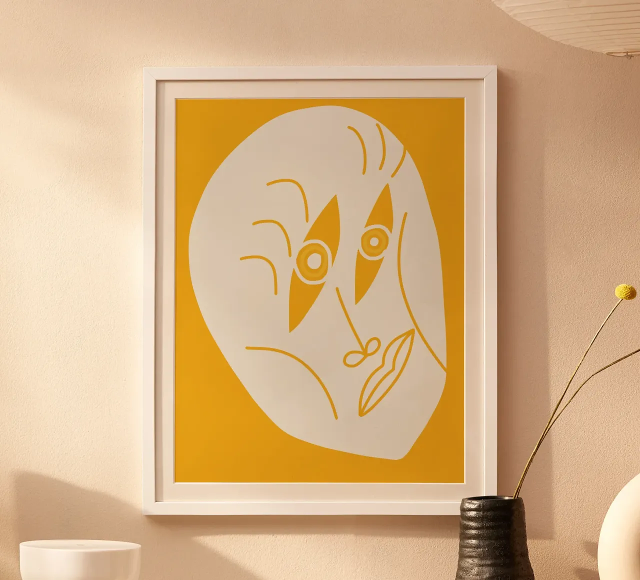 Ritratto eccentrico poster con telaio in legno da Little Dean