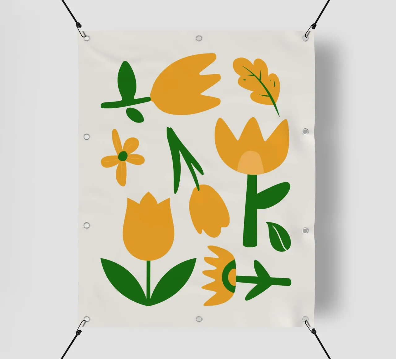 Composizione floreale telo in pvc da Little Dean