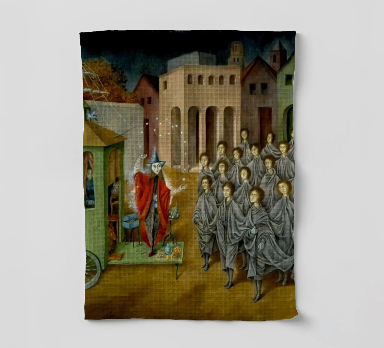 Remedios Varo Der Gaukler (Der Magier) Geschirrtuch von Kunze Gallery