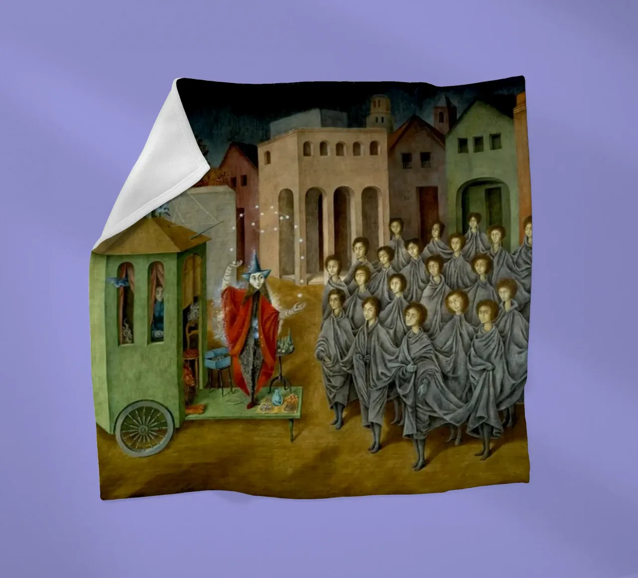 Remedios Varo Der Gaukler (Der Magier) Fleecedecke von Kunze Gallery