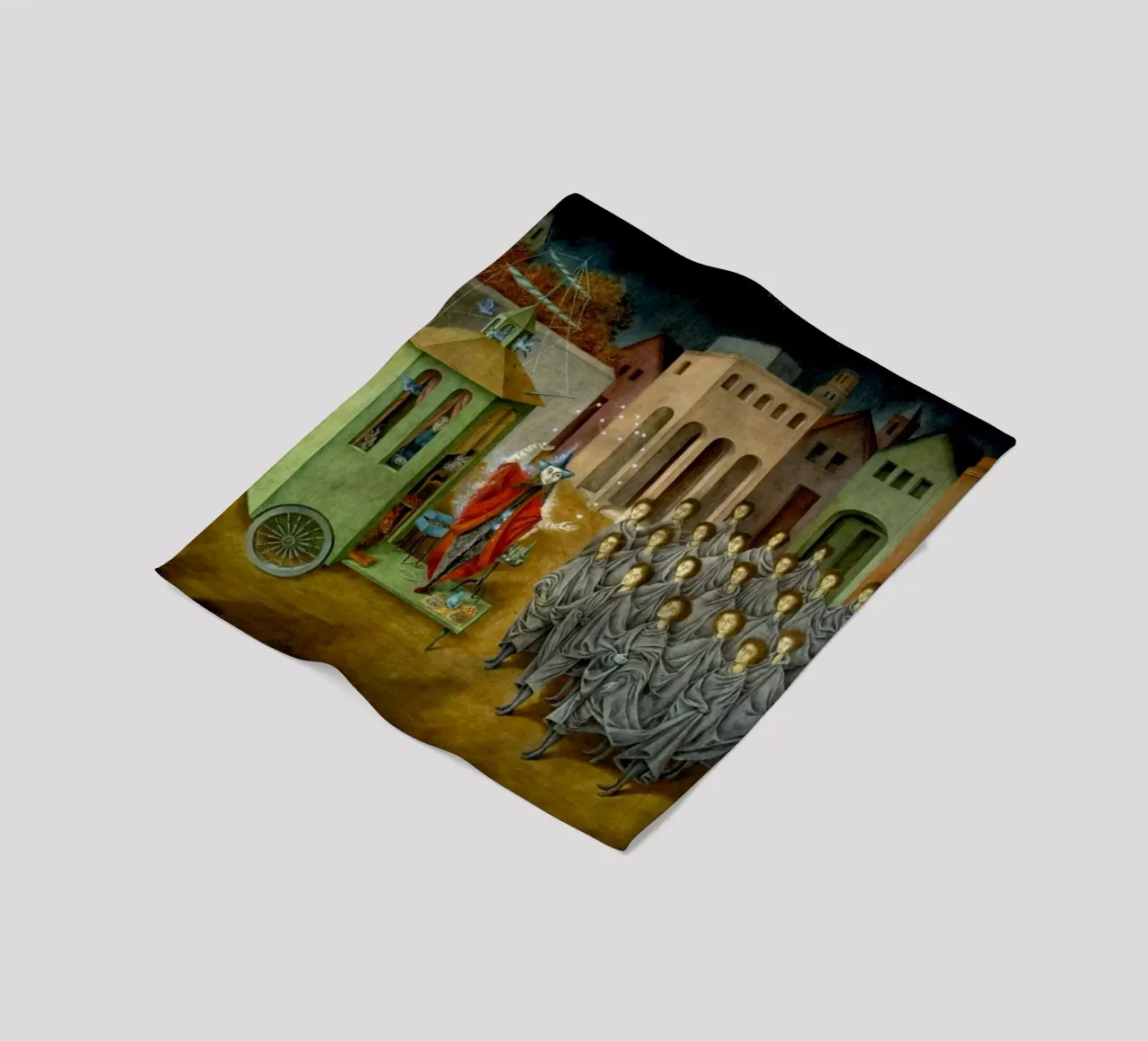 Remedios Varo Der Gaukler (Der Magier) Fleecedecke von Kunze Gallery