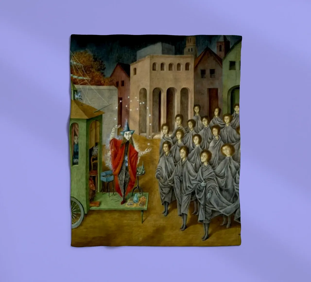Remedios Varo Der Gaukler (Der Magier) Fleecedecke von Kunze Gallery