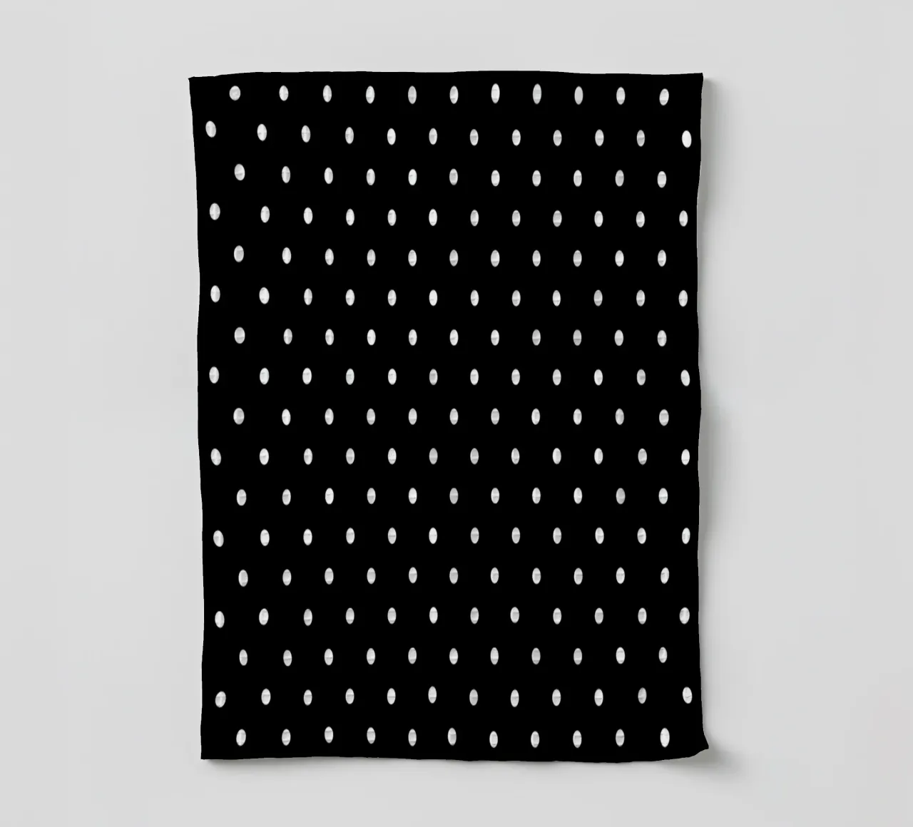 Minimal Basic Classic Polka Dots | Bianco su nero canovaccio da cucina da Beauty in Simplicity