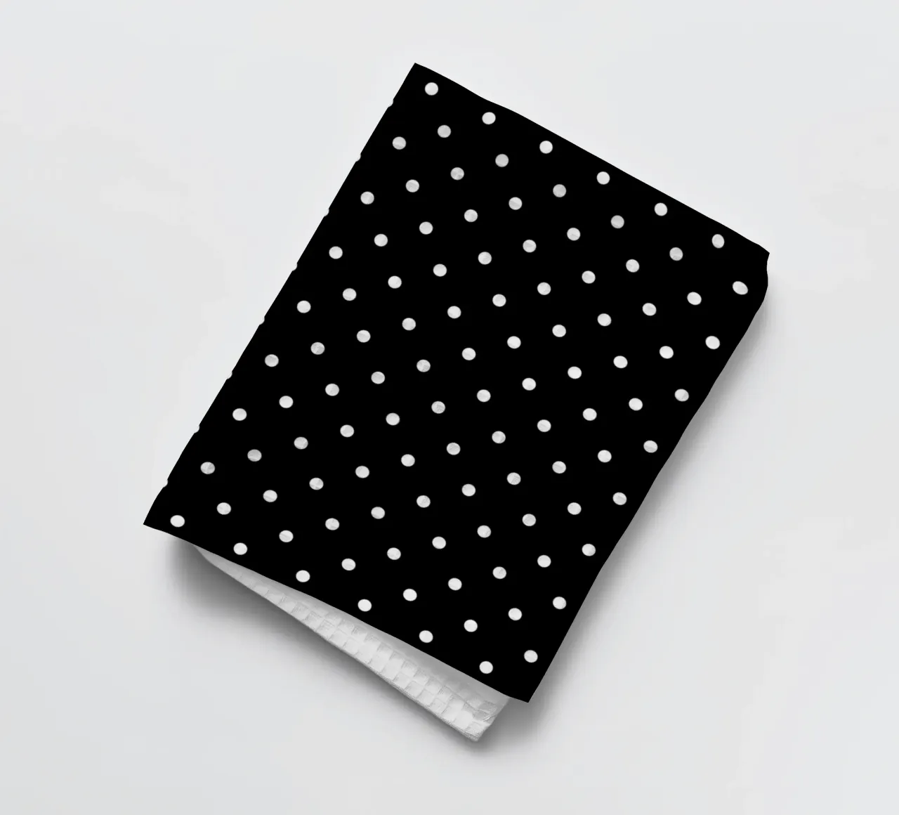 Minimal Basic Classic Polka Dots | Bianco su nero canovaccio da cucina da Beauty in Simplicity