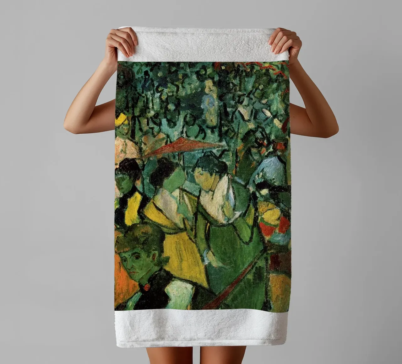 conversation in the crowd towel by cloud shop