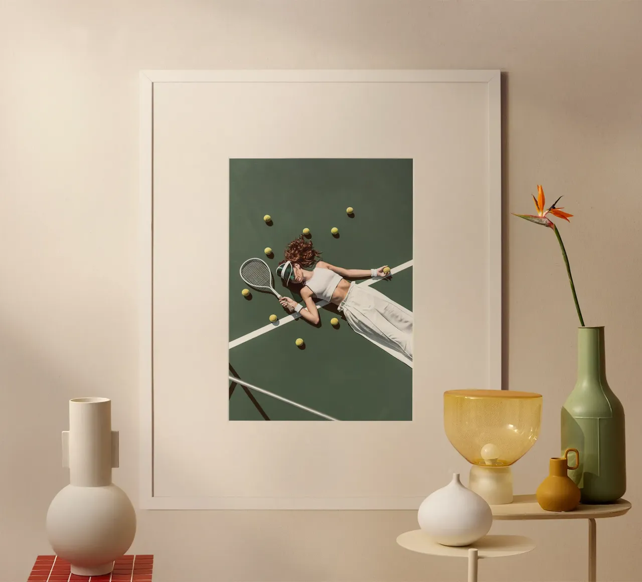 Sul campo da tennis poster da World of Pearce