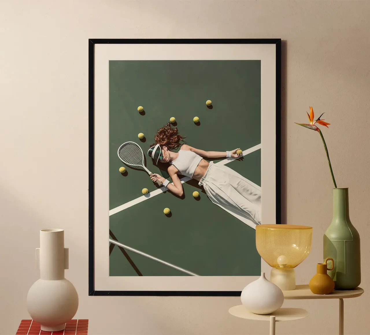 Sul campo da tennis poster da World of Pearce