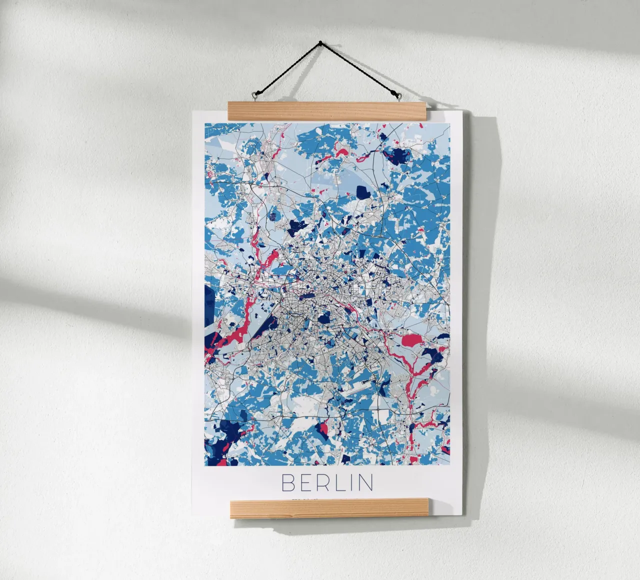 Design Poster Berlijn - Abstracte Stadsplattegrond poster van CityMapPoster