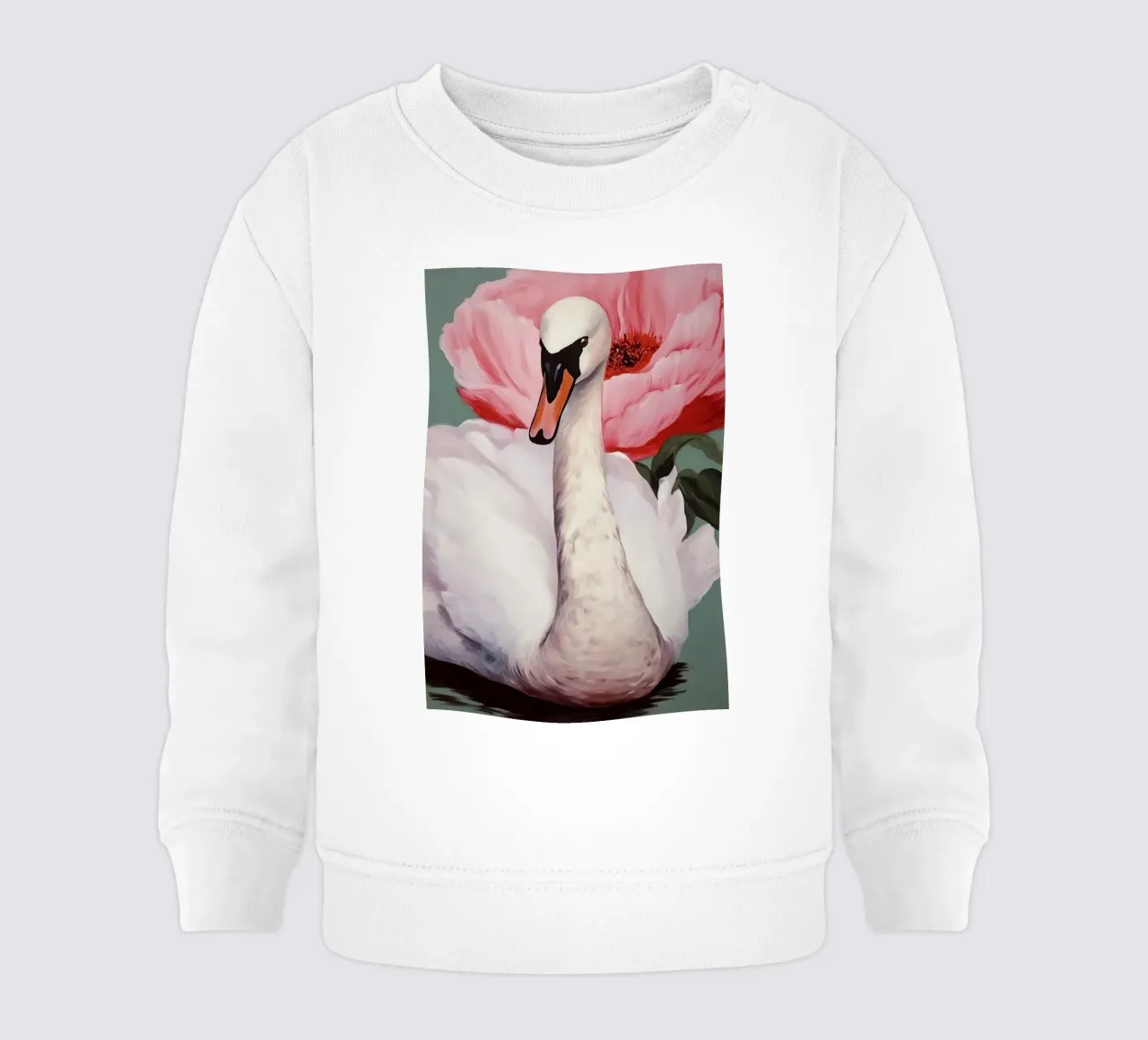 Swan And Flower felpa neonato da treechild