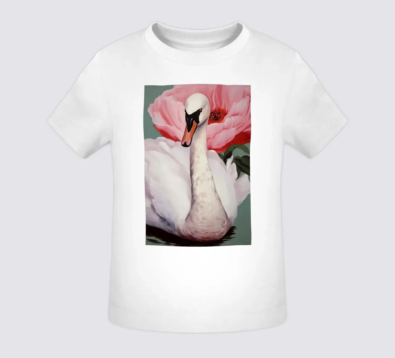 Swan And Flower maglietta neonato da treechild
