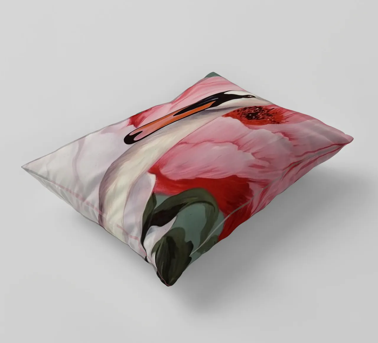 Swan And Flower cuscino da treechild