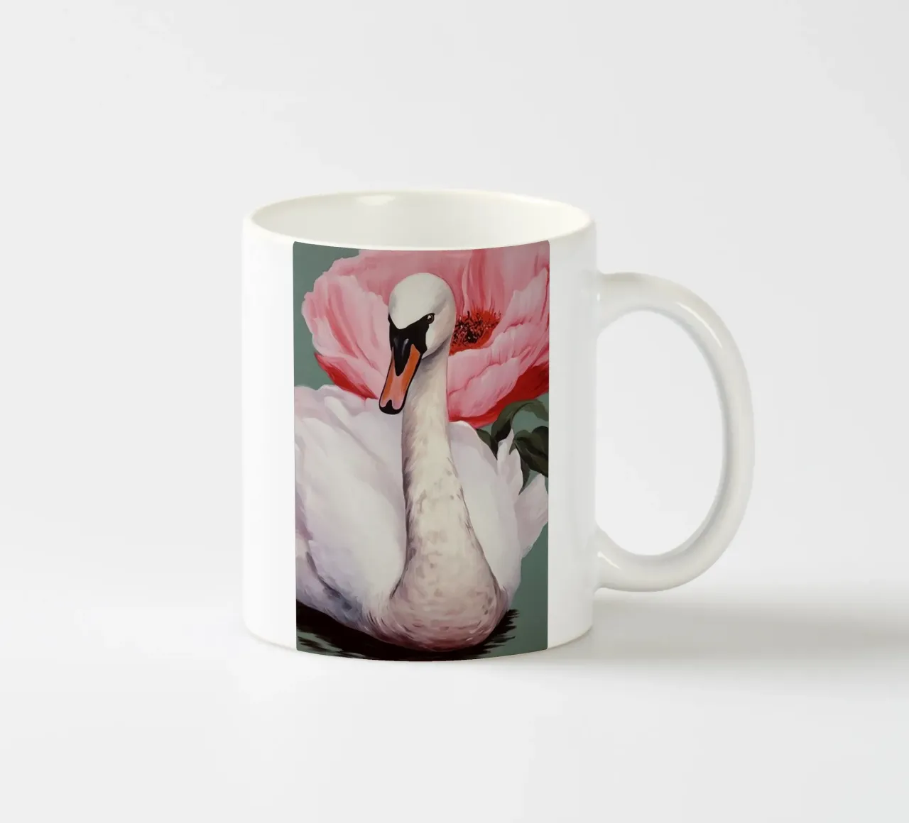 Swan And Flower tazza in ceramica da treechild