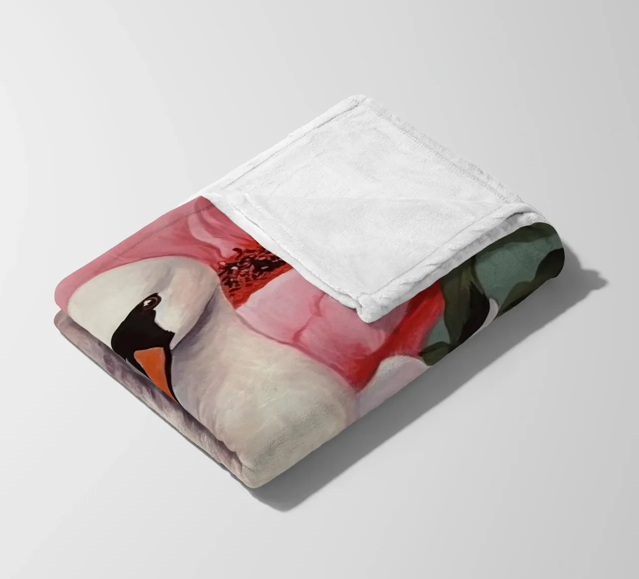 Swan And Flower coperta in pile da treechild