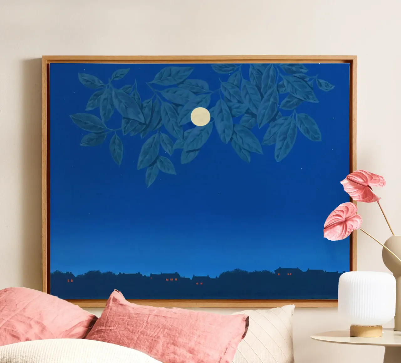 La Page Blanche (The Blank Page) by René Magritte canvas with Floater frame by Classic Art Prints