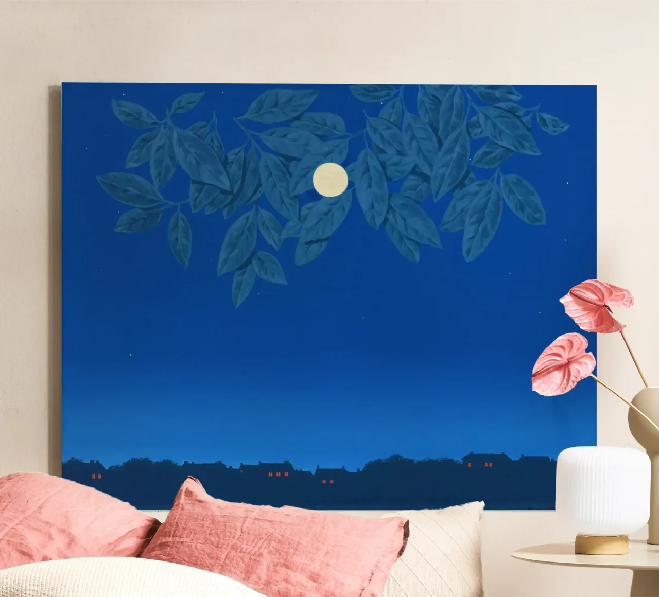 La Page Blanche (The Blank Page) by René Magritte canvas with Floater frame by Classic Art Prints