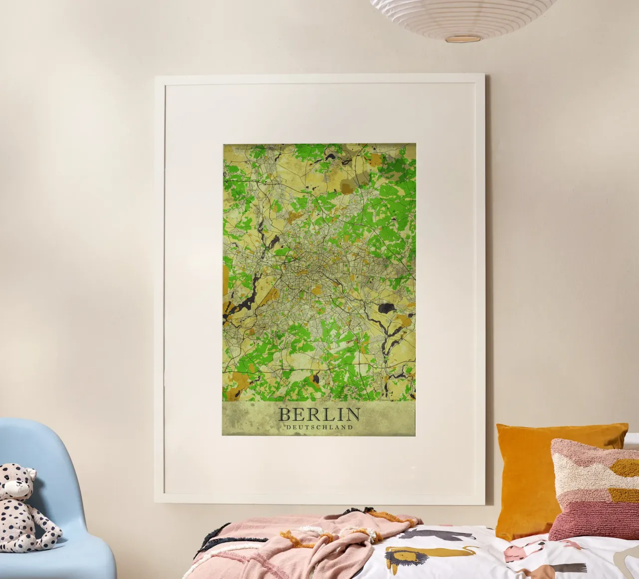 Mappa moderna della città di Berlino - Design minimalista poster da CityMapPoster