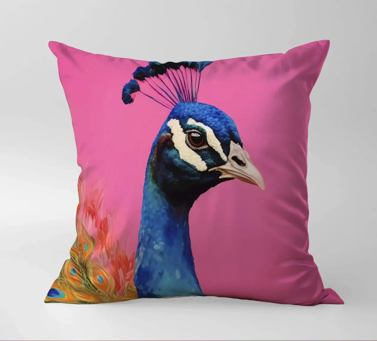 Beautiful Peacock decorative cushion by treechild
