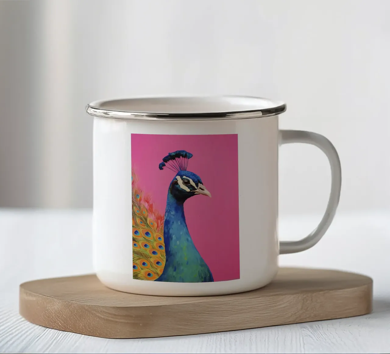 Beautiful Peacock tazza in smalto da treechild