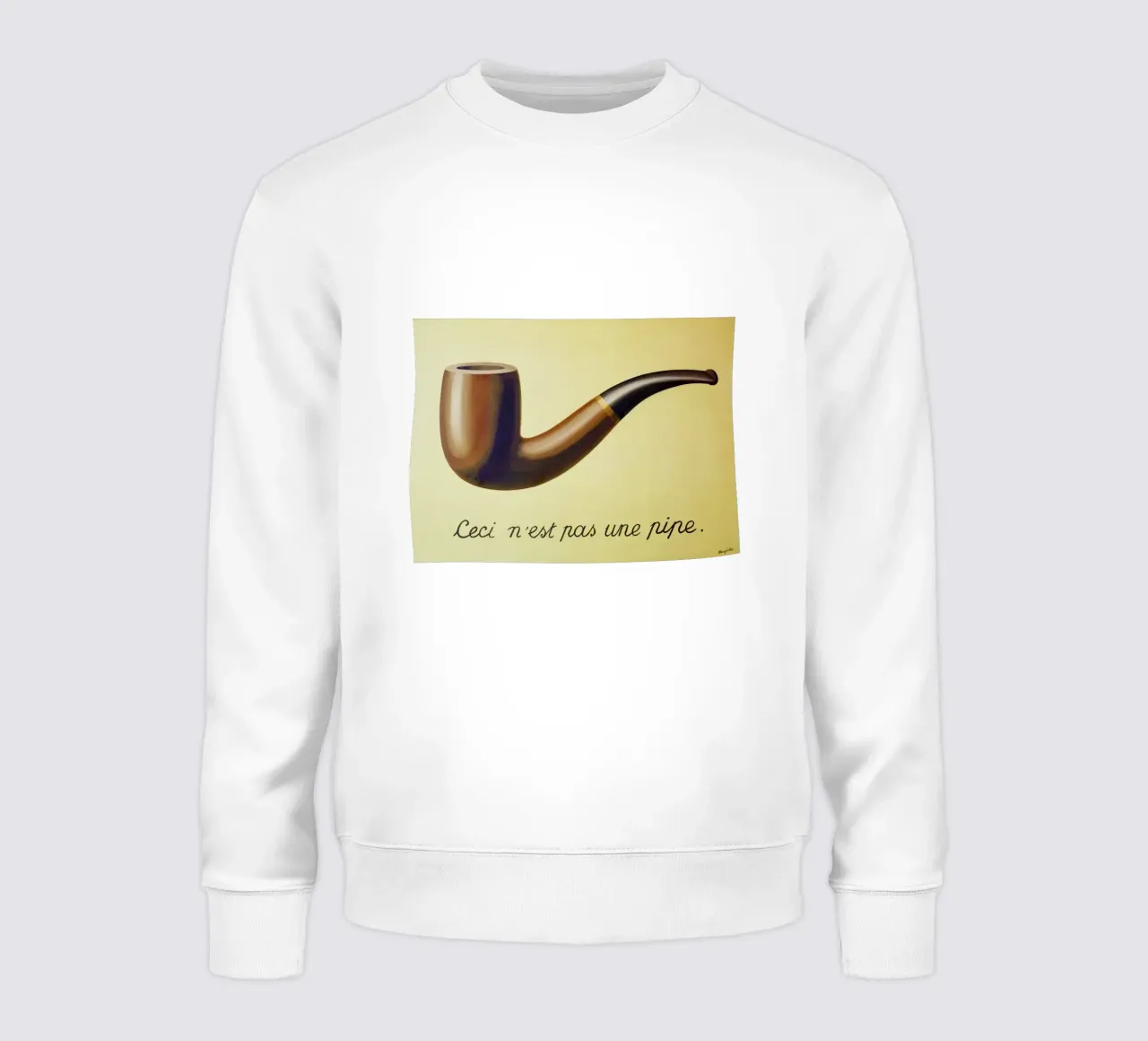 Ceci n'est pas une pipe) di René Magritte felpa da Chérie Prints