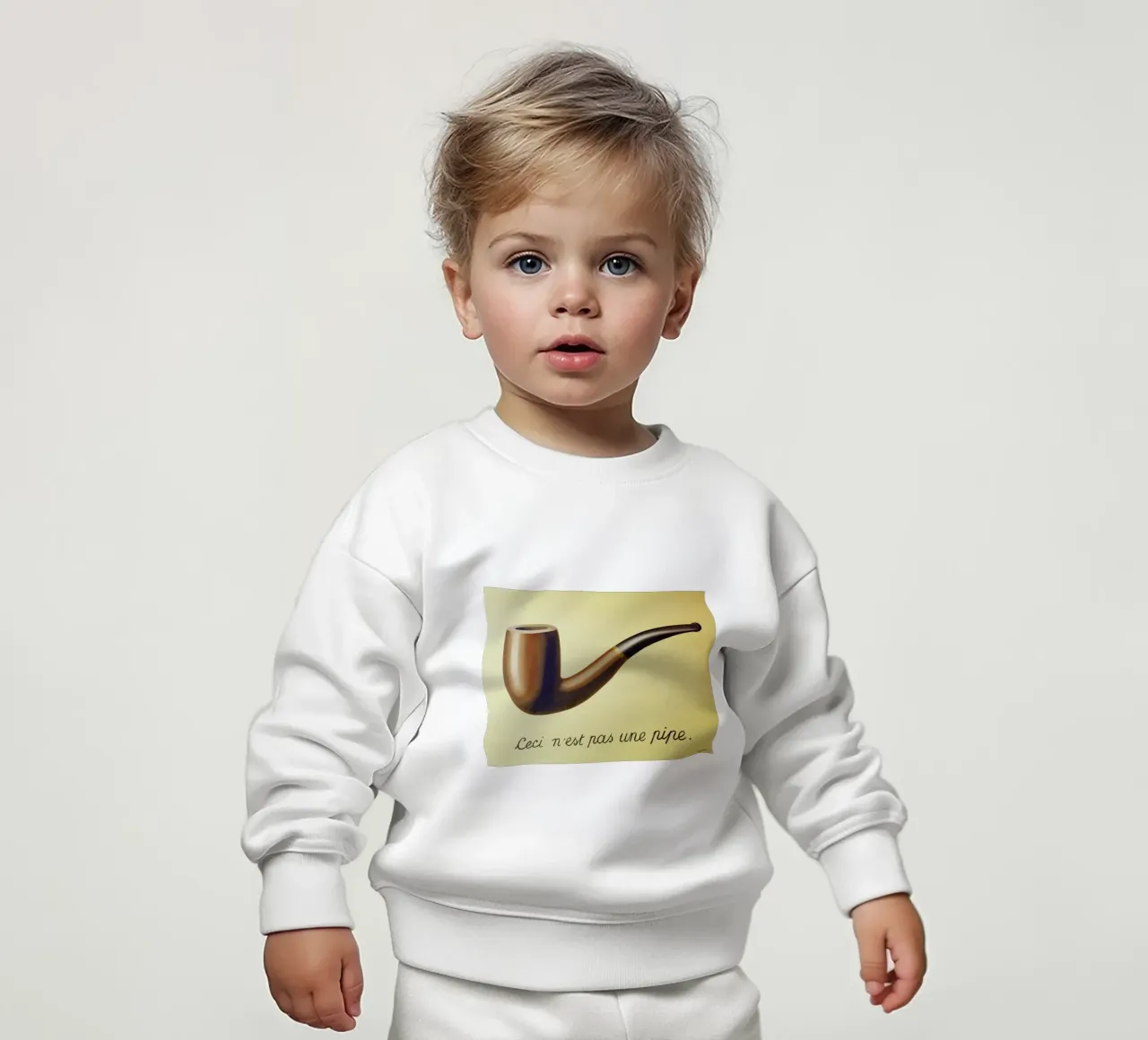 Ceci n'est pas une pipe) di René Magritte felpa neonato da Chérie Prints