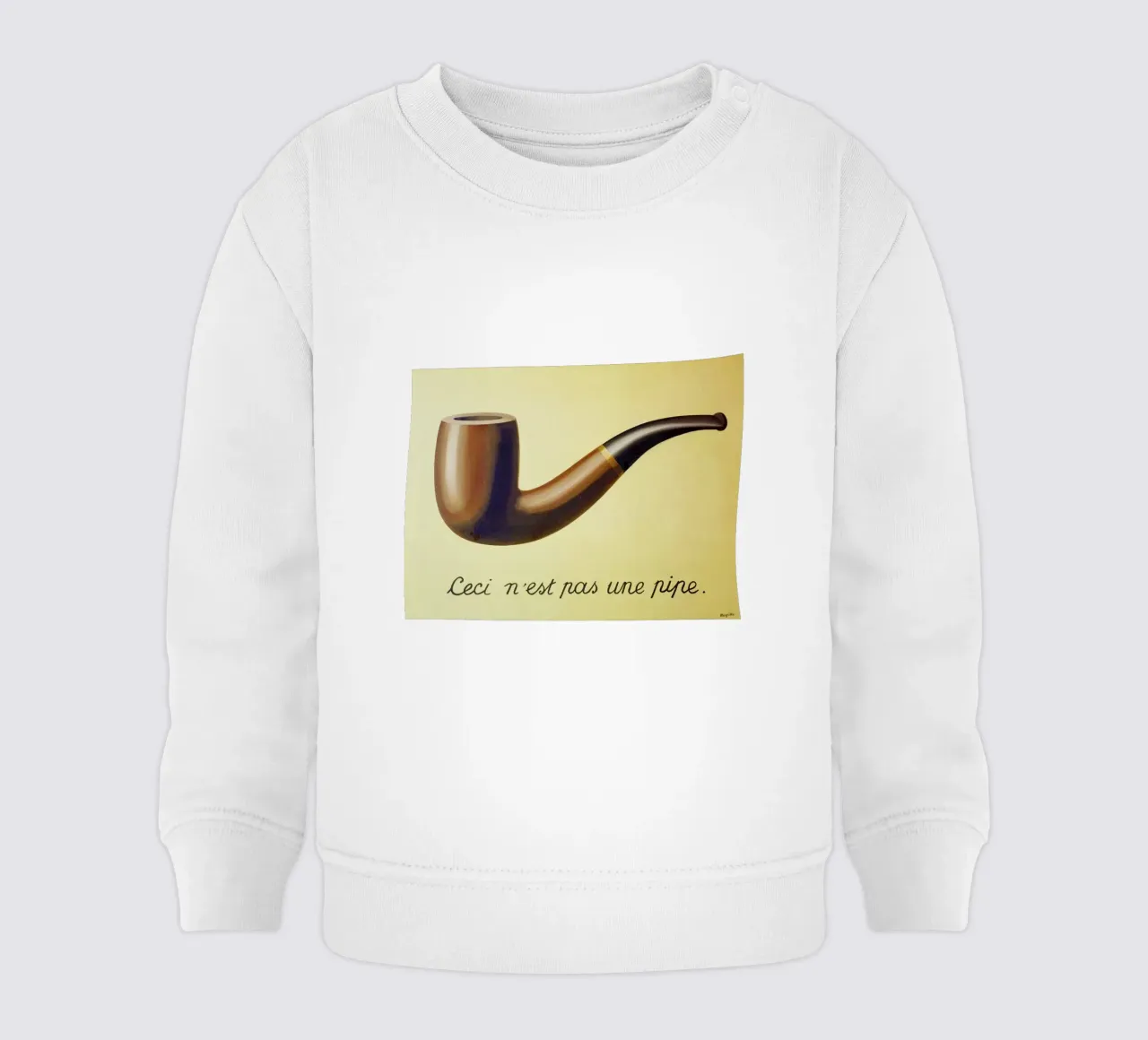 Ceci n'est pas une pipe) di René Magritte felpa neonato da Chérie Prints