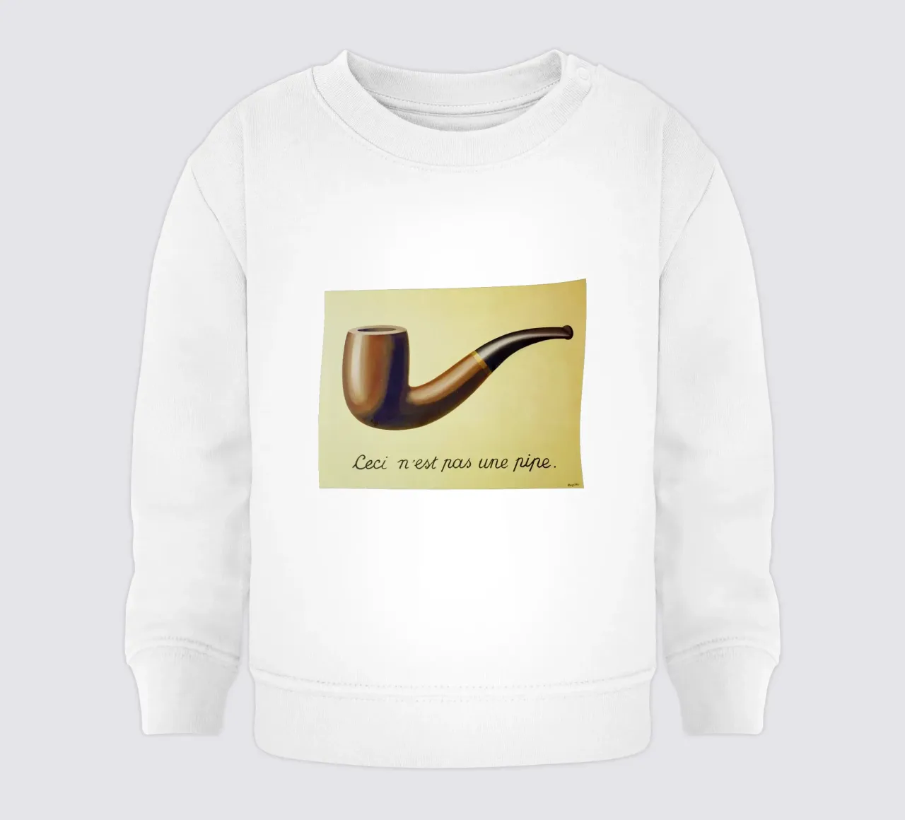 Ceci n'est pas une pipe) di René Magritte felpa neonato da Chérie Prints