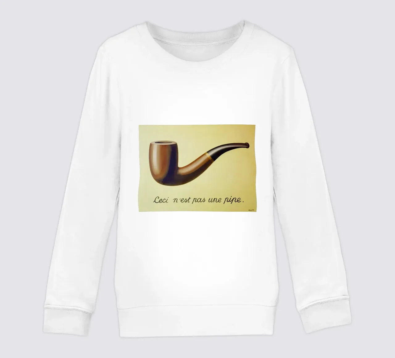 Ceci n'est pas une pipe) di René Magritte felpa bambino da Chérie Prints