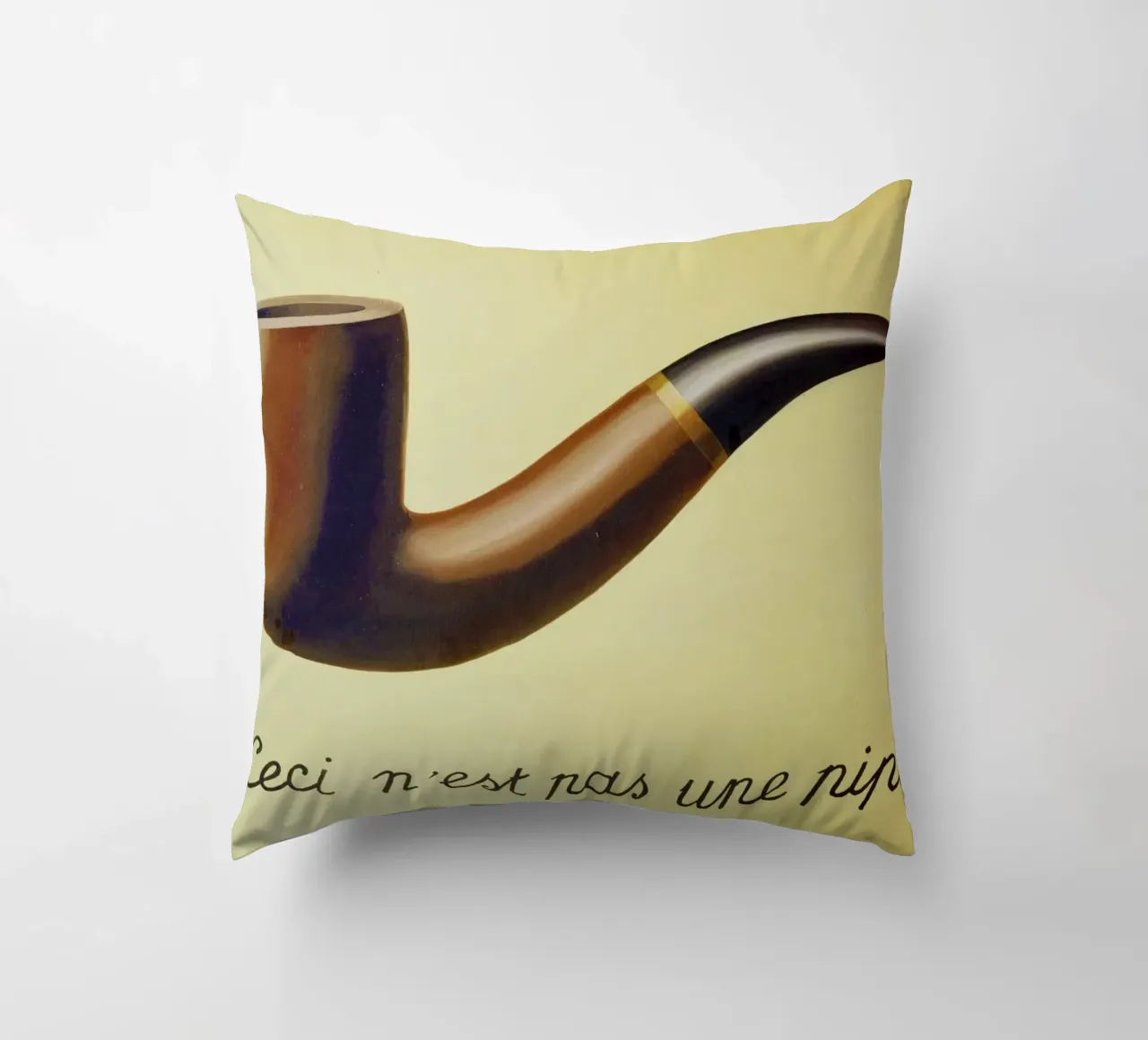 Ceci n'est pas une pipe) di René Magritte cuscino da Chérie Prints