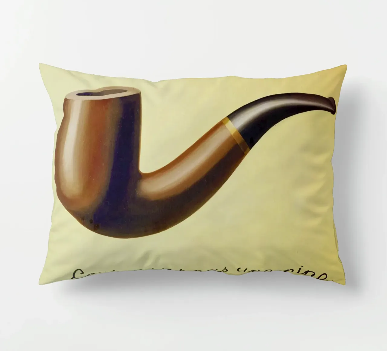Ceci n'est pas une pipe) di René Magritte cuscino da Chérie Prints
