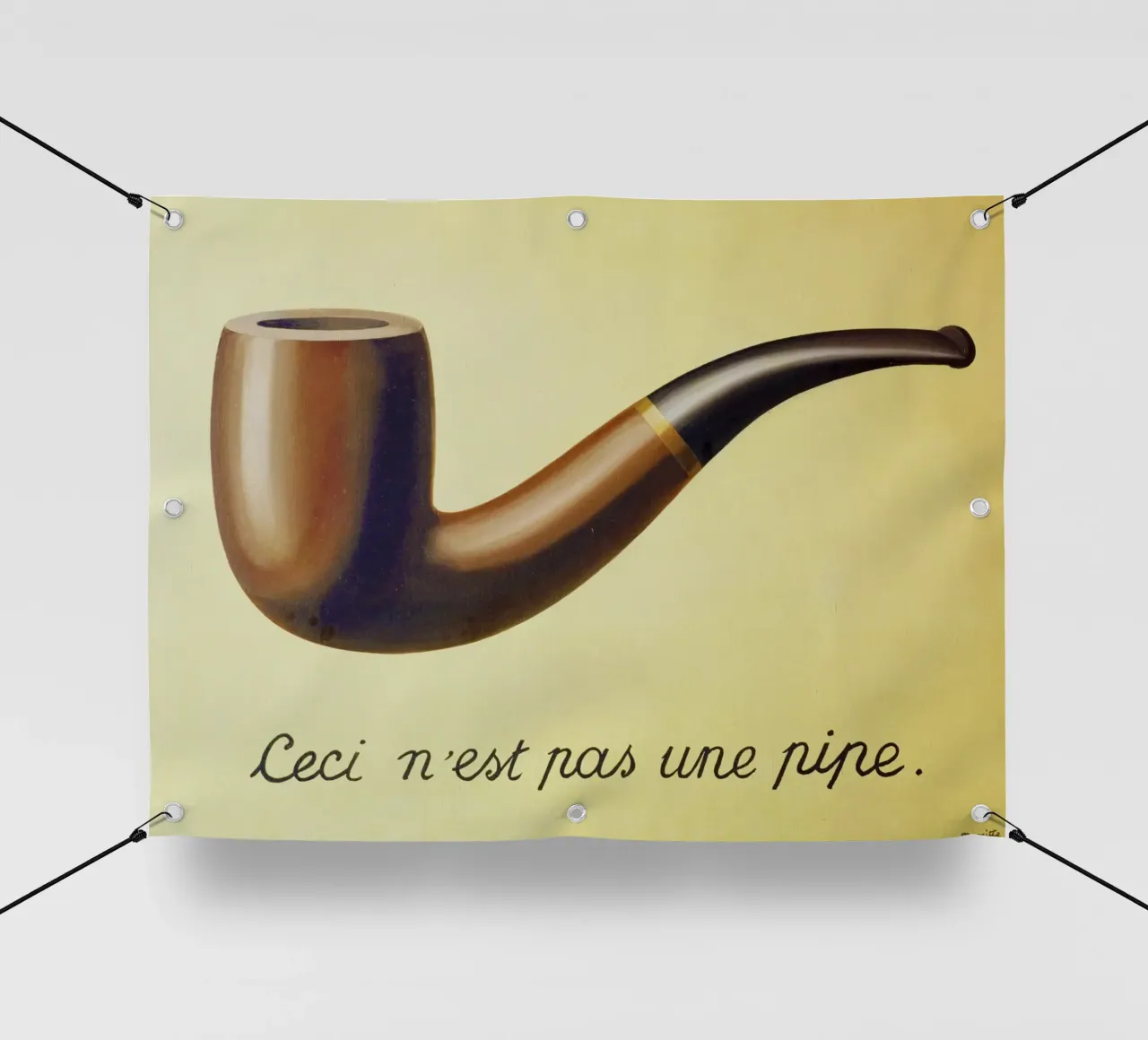 Ceci n'est pas une pipe) di René Magritte telo in pvc da Chérie Prints