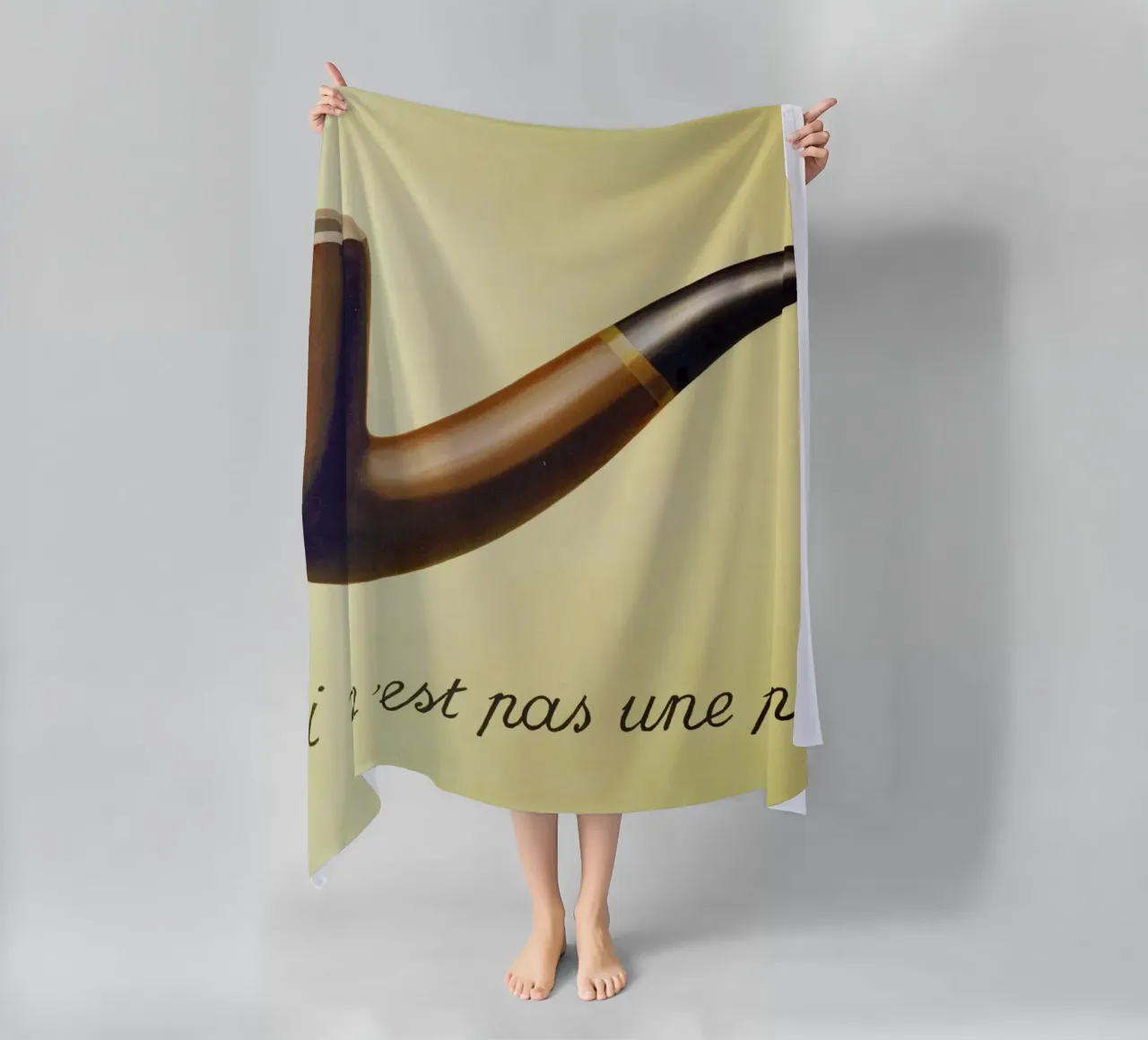 Ceci n'est pas une pipe) di René Magritte telo mare da Chérie Prints