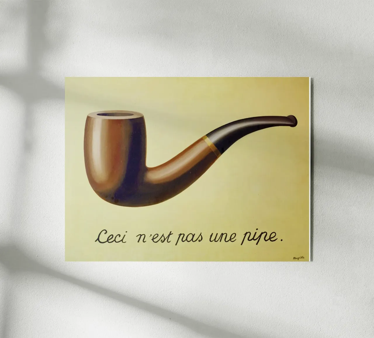 Ceci n'est pas une pipe) di René Magritte plexiglass da Chérie Prints