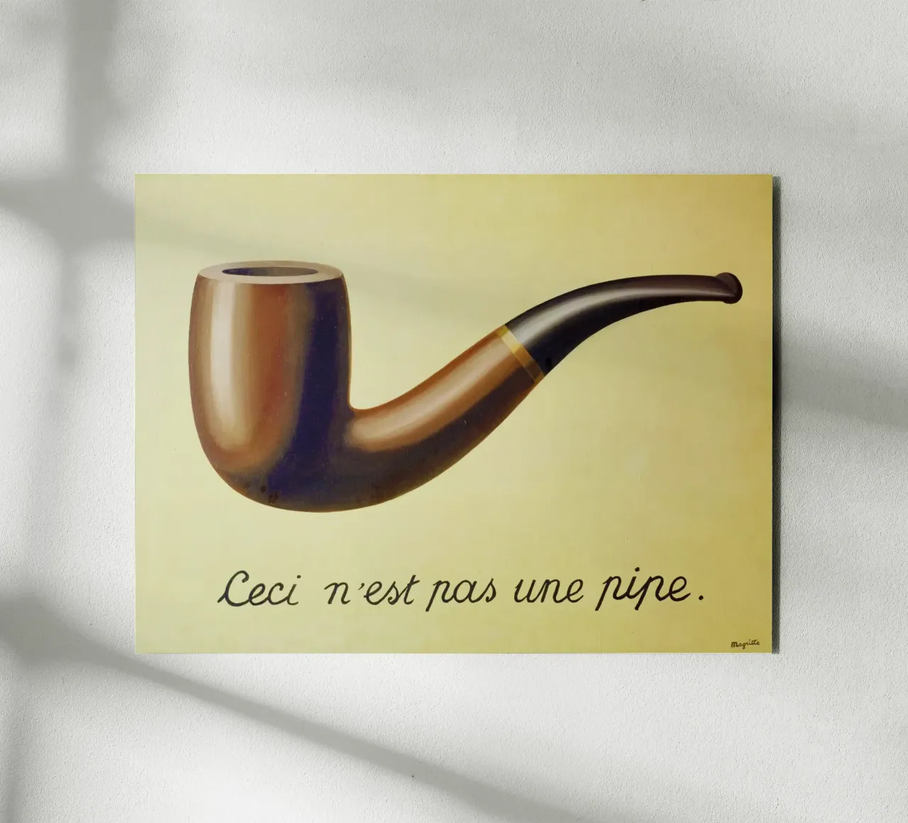 Ceci n'est pas une pipe) di René Magritte alluminio dibond da Chérie Prints