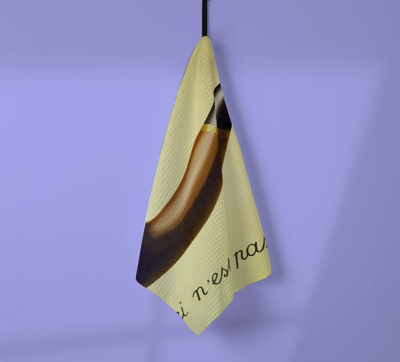 Ceci n'est pas une pipe) di René Magritte canovaccio da cucina da Chérie Prints