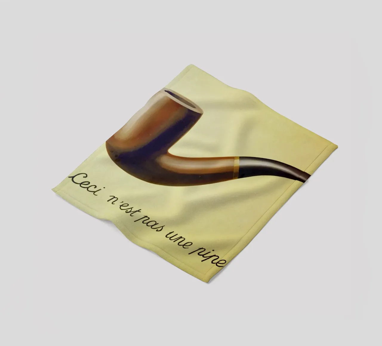 Ceci n'est pas une pipe) di René Magritte coperta in pile da Chérie Prints