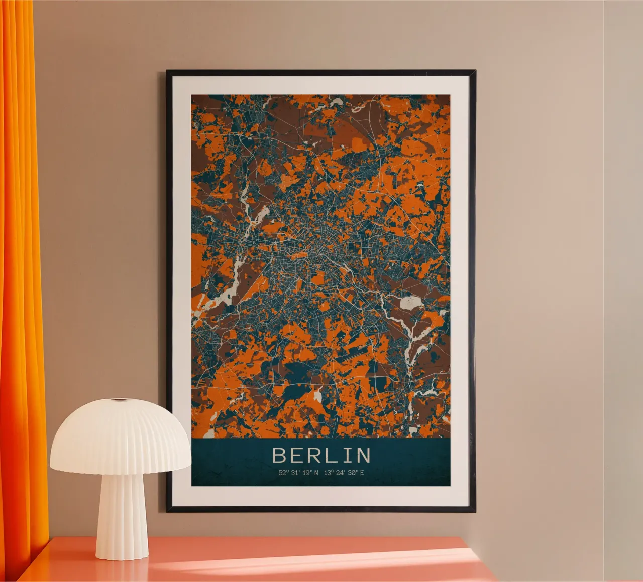 Cityscape Berlin - Poster dal design moderno poster da CityMapPoster