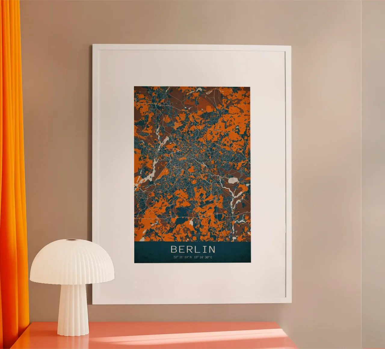Cityscape Berlin - Poster dal design moderno poster da CityMapPoster