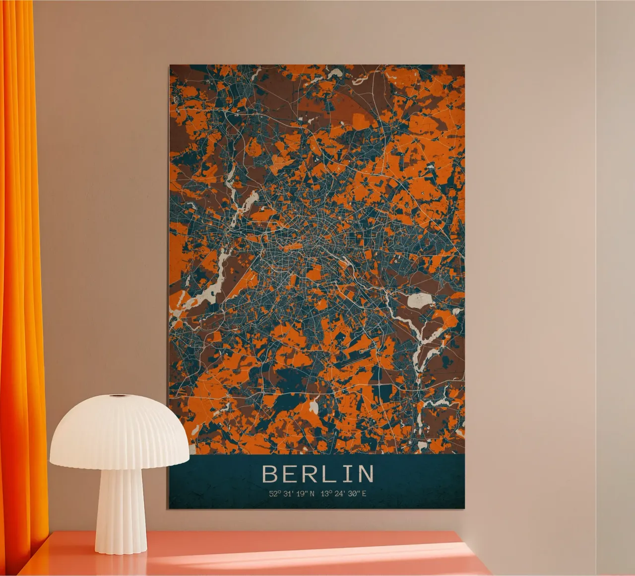 Cityscape Berlin - Poster dal design moderno poster da CityMapPoster